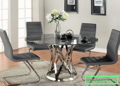 Mobilier-sufragerie-lux-italian-sufragerie-mobilier-pentru-mese-mese-seturi-înconjurat-de-unii-negru-scaune-creativ-sticla-top-sufragerie-mese